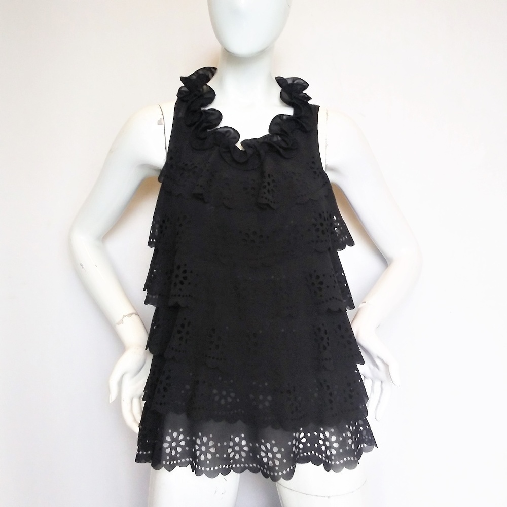 Akira Ruffled Layered Sleeveless Top - Medium